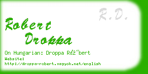 robert droppa business card